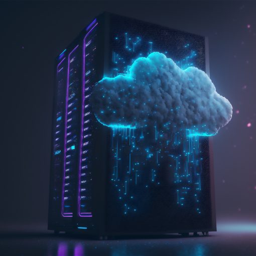 Nube virtual con servidor de fondo
